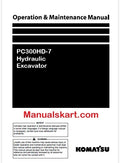 Komatsu PC300HD-7 Hydraulic Excavator Pdf Operation and Maintenance Manual