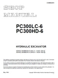 Komatsu PC300LC-6, PC300HD-6 Crawler Hydraulic Excavator Pdf Shop Repair Service Manual (Sn A80001 And Up)