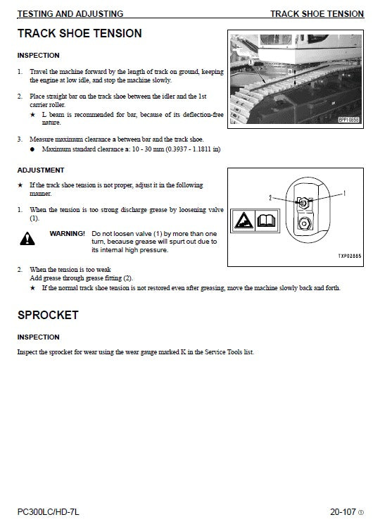 Komatsu PC300LC-7L, PC300HD-7L Crawler Hydraulic Excavator Pdf Shop Repair Service Manual (Sn A85001 And Up) 2