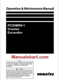 Komatsu PC30MRX-1 Crawler Excavator Pdf Operation and Maintenance Manual