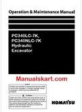 Komatsu PC340LC-7K, PC340NLC-7K Hydraulic Excavator Pdf Operation and Maintenance Manual