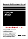 Komatsu PC360LC-10 Hydraulic Excavator Pdf Operation and Maintenance Manual