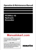 Komatsu PC390LL-10 Hydraulic Excavator Pdf Operation and Maintenance Manual
