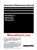 Komatsu PC450LC-7 Hydraulic Excavator Pdf Operation and Maintenance Manual