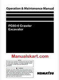 Komatsu PC60-6 Crawler Excavator Pdf Operation and Maintenance Manual