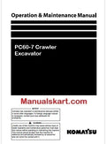 Komatsu PC60-7 Crawler Excavator Pdf Operation and Maintenance Manual