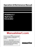 Komatsu PC600LC-7 Hydraulic Excavator Pdf Operation and Maintenance Manual