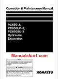 Komatsu PC650-3, PC650LC-3, PC650SE-3 Hydraulic Excavator Pdf Operation and Maintenance Manual