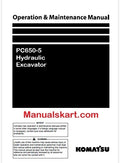 Komatsu PC650-5 Hydraulic Excavator Pdf Operation and Maintenance Manual
