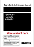 Komatsu PC650LC-11 Hydraulic Excavator Pdf Operation and Maintenance Manual