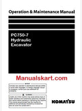 Komatsu PC750-7 Hydraulic Excavator Pdf Operation and Maintenance Manual