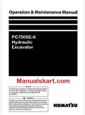 Komatsu PC750SE-6 Hydraulic Excavator Pdf Operation and Maintenance Manual