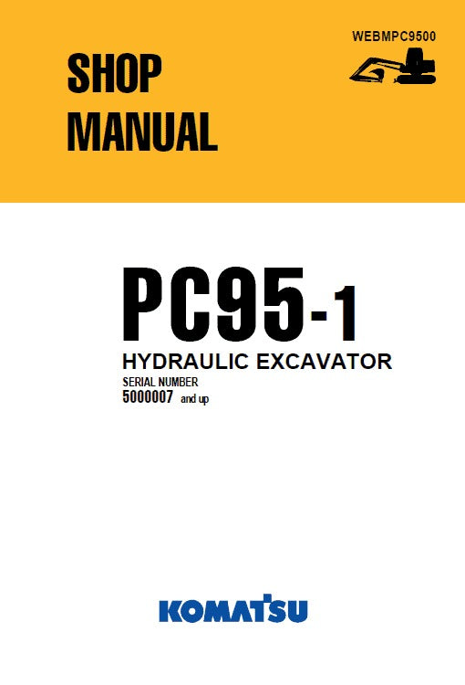 Komatsu PC95-1 Hydraulic Excavator Pdf Shop Repair Service Manual