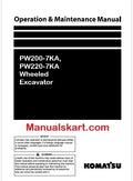 Komatsu PW200-7KA, PW220-7KA Wheeled Excavator Pdf Operation and Maintenance Manual