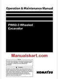 Komatsu PW60-3 Wheeled Excavator Pdf Operation and Maintenance Manual