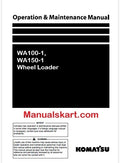 Komatsu WA100-1, WA150-1 Wheel Loader Pdf Operation and Maintenance Manual