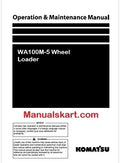 Komatsu WA100M-5 Wheel Loader Pdf Operation and Maintenance Manual