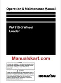 Komatsu WA115-3 Wheel Loader Pdf Operation and Maintenance Manual