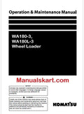 Komatsu WA180-3, WA180L-3 Wheel Loader Pdf Operation and Maintenance Manual