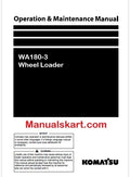 Komatsu WA180-3 Wheel Loader Pdf Operation and Maintenance Manual