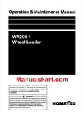 Komatsu WA200-1 Wheel Loader Pdf Operation and Maintenance Manual