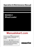 Komatsu WA320-3 Wheel Loader Pdf Operation and Maintenance Manual