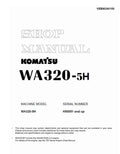 Komatsu WA320-5H, WA320-5, WA320, WA320L-5 Wheel Loader Pdf Shop Repair Service Manual