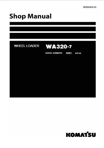 Komatsu WA320-7 Wheel Loader Pdf Shop Repair Service Manual Sn 80001 And Up