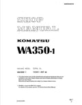 Komatsu WA350-1 Wheel Loader Pdf Shop Repair Service Manual Sn 10001 And Up