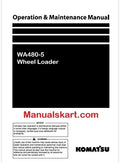 Komatsu WA480-5 Wheel Loader Pdf Operation and Maintenance Manual