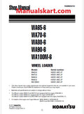 Komatsu WA65-6, WA70-6, WA80-6, WA90-6, WA100M-6 Wheel Loader Pdf Repair Service Manual Sn H60051 and UP