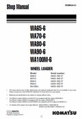 Komatsu WA65-6, WA70-6, WA80-6, WA90-6, WA100M-6 Wheel Loader Pdf Shop Repair Service Manual