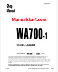 Komatsu WA700-3 Wheel Loader Pdf Repair Service Manual Sn 15001 and UP