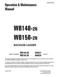 Komatsu WB140-2N Backhoe Loader Pdf Operation and Maintenance Manual