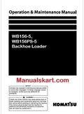 Komatsu WB156-5, WB156PS-5 Backhoe Loader Pdf Operation and Maintenance Manual