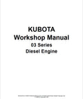 Kubota 03 Series Diesel Engine Pdf Repair Service Manual