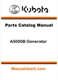 Kubota A5000B Generator Pdf Parts Catalog Manual
