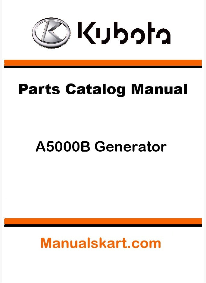 Kubota A5000B Generator Pdf Parts Catalog Manual
