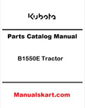 Kubota B1550E Tractor Pdf Parts Catalog Manual