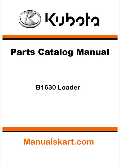 Kubota B1630 Loader Pdf Parts Catalog Manual