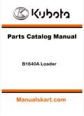 Kubota B1640A Loader Pdf Parts Catalog Manual