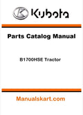 Kubota B1700HSE Tractor Pdf Parts Catalog Manual