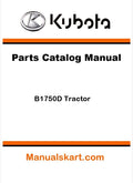 Kubota B1750D Tractor Pdf Parts Catalog Manual