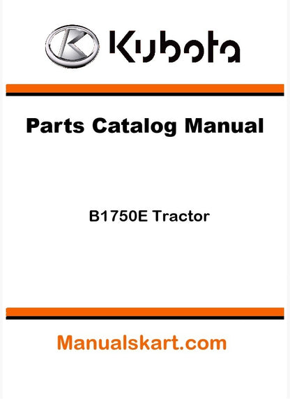 Kubota B1750E Tractor Pdf Parts Catalog Manual