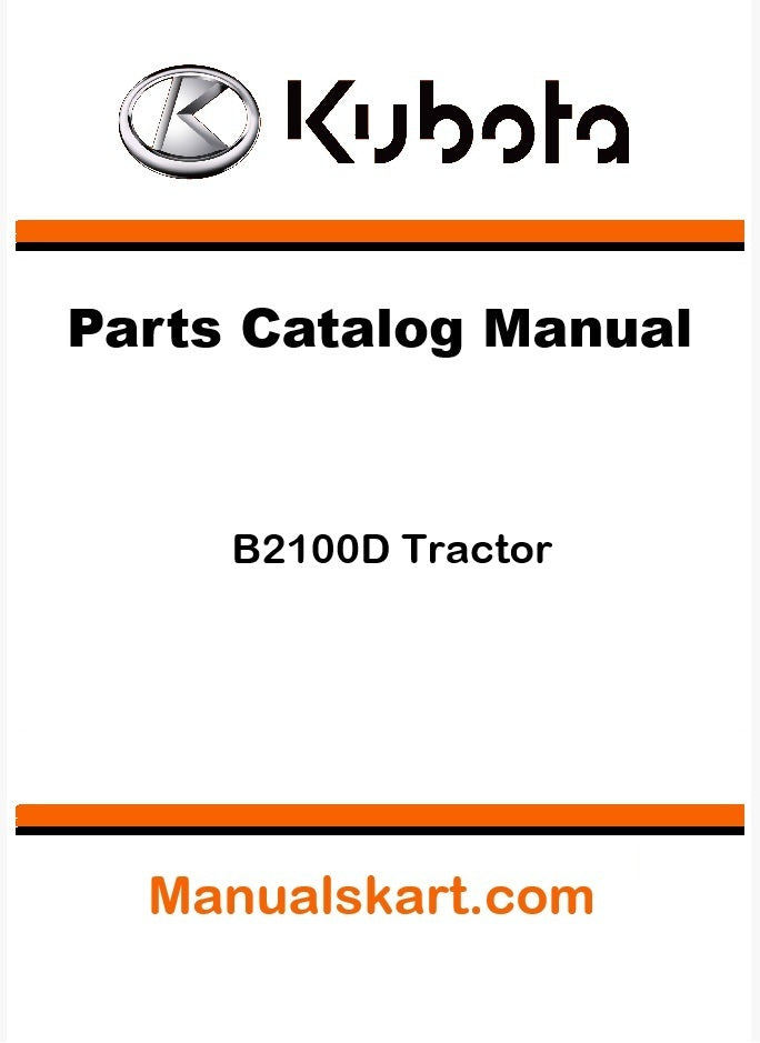 Kubota B2100D Tractor Pdf Parts Catalog Manual