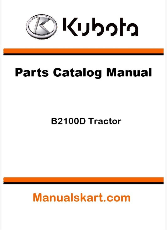 Kubota B2100D Tractor Pdf Parts Catalog Manual