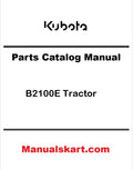 Kubota B2100E Tractor Pdf Parts Catalog Manual