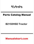 Kubota B2150HSD Tractor Pdf Parts Catalog Manual