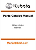 Kubota B2301HSD-1 Tractor Pdf Parts Catalog Manual