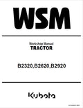 Kubota B2320, B2620, B2920 Tractor Pdf Repair Service Manual